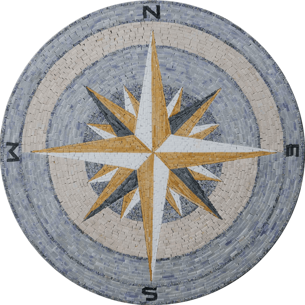 Meri - Medalhão Mosaico da Bússola