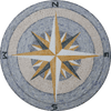 Meri - Compass Mosaic Medallion