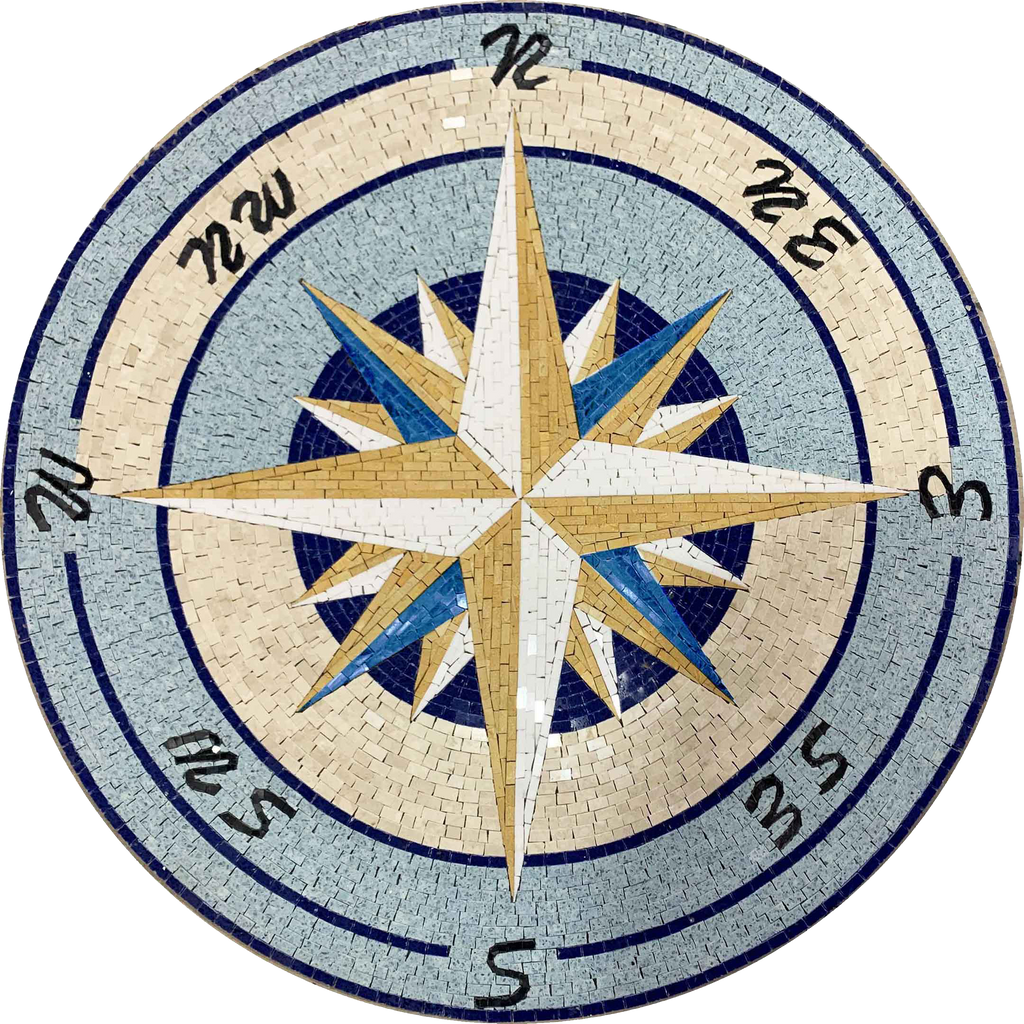 Ortun - Compass Mosaic Medallion