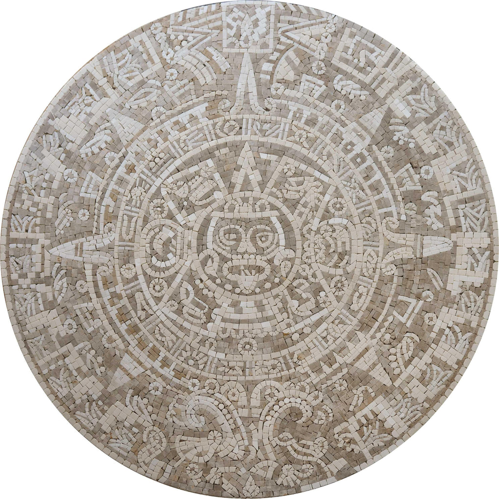 Mosaik-Medaillon - Maya-Kalender