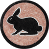 Medallón de mosaico - Obra de arte de conejo