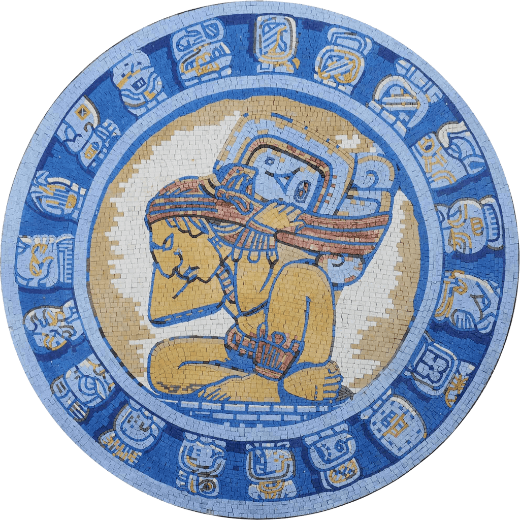 Мозаичный медальон - Календарь майя