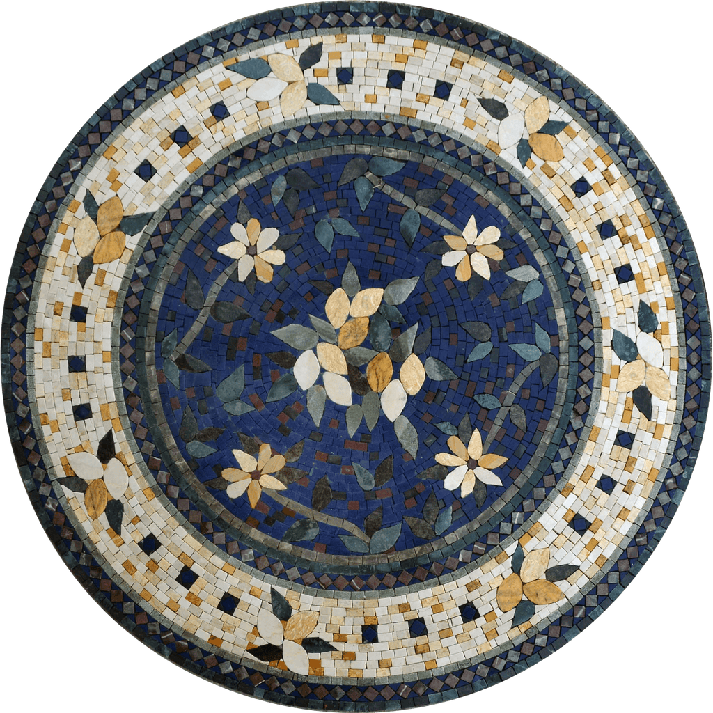 Jasmine Blues - Mosaic Medallion