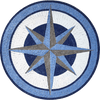 Azul - Compass Mosaic Medallion