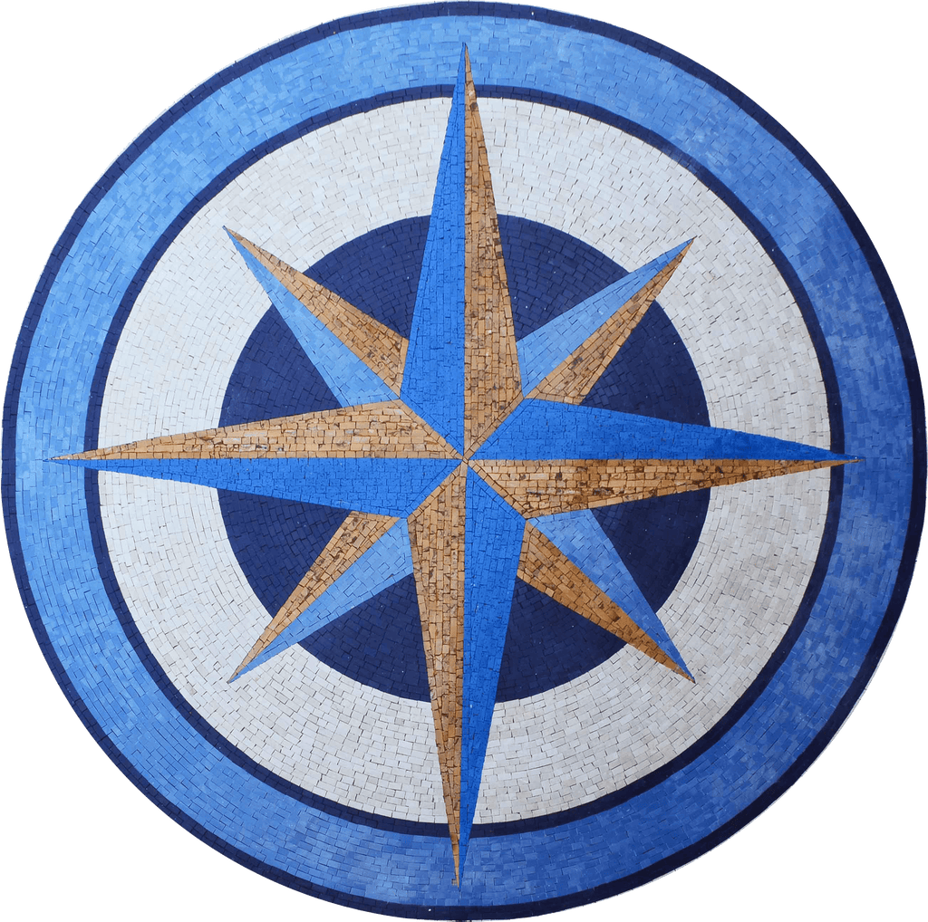 Mavi - Medallón Mosaico Brújula