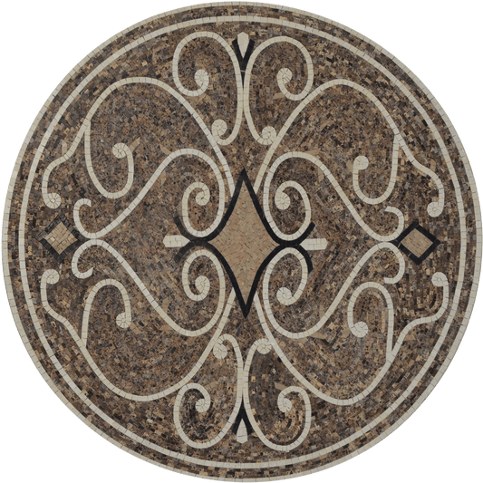 Heart of Swirls - Mosaic Medallion