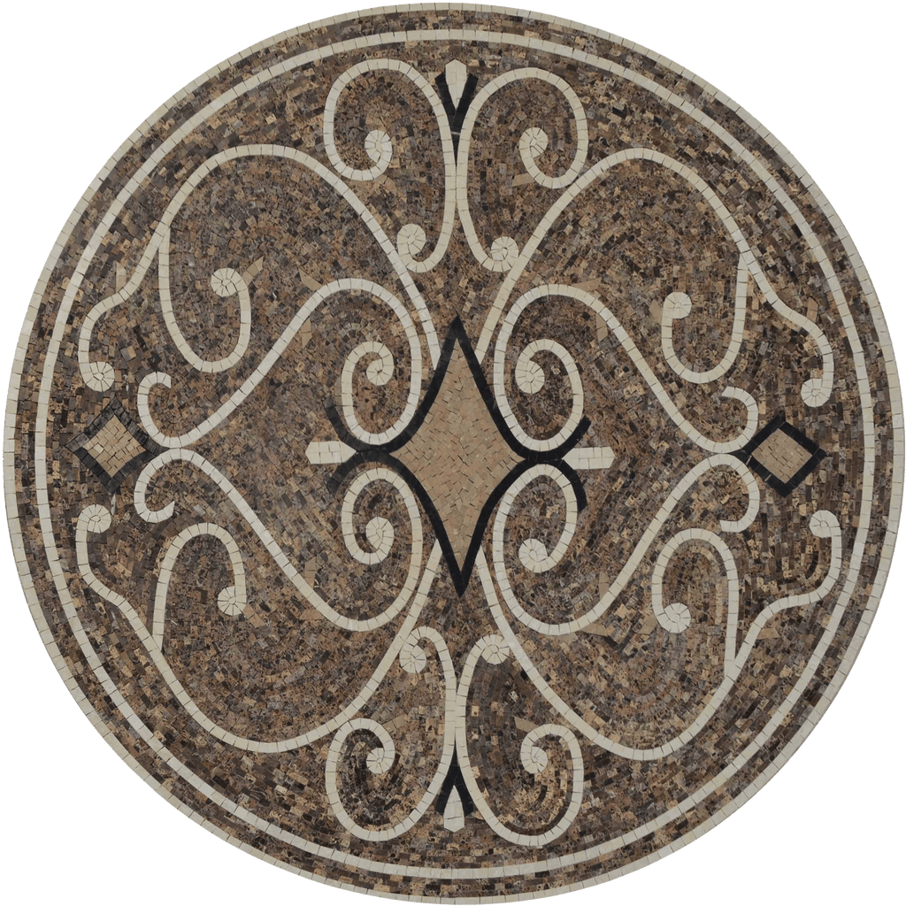 Heart of Swirls - Mosaic Medallion