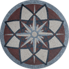 Arte do medalhão do mosaico da flor da bússola