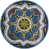 Felicity bouquet motivo floreale mosaico medaglione