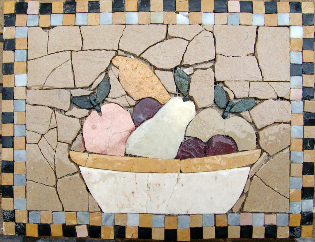 Récolte d'hiver II - Bol à fruits Petal Mosaic | Nourriture et boisson | Mozaïco