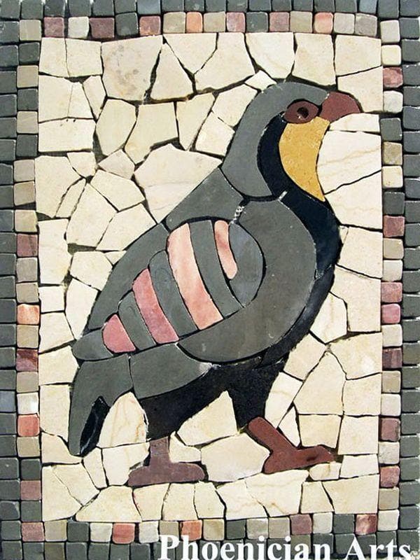Patrones de mosaico - Pájaro colorido