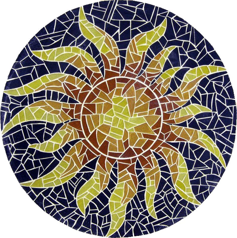 Sol - Sun Petal Mosaic Stone Art | Celestial | Mozaico