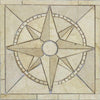 Delphine - Arte de mosaico de piedra de brújula | Mozaico