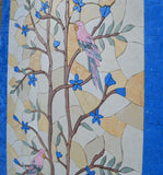 Mural de mosaico - Pájaros en la rama de un árbol