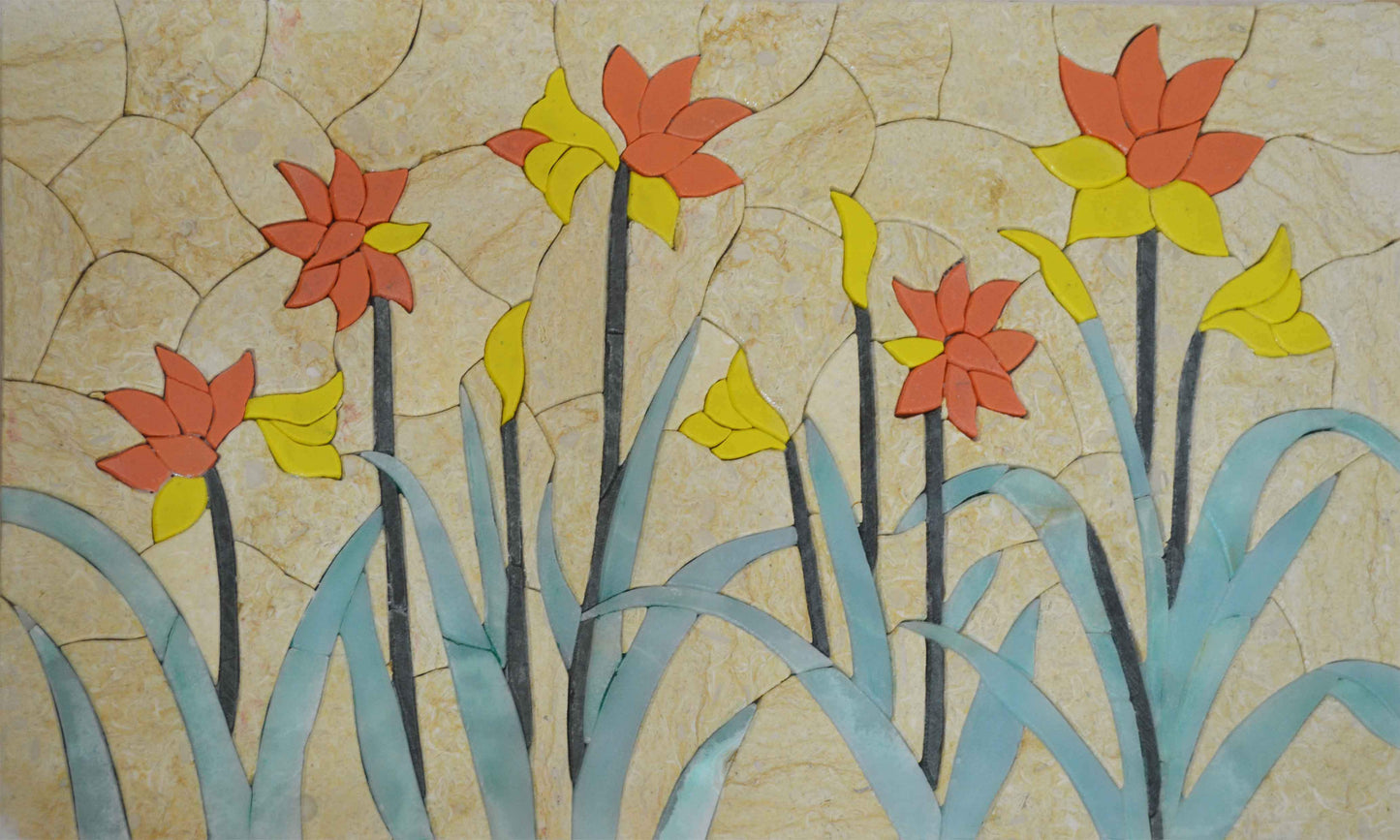 Autumn Garden II - Stone Mosaic Art | Mozaico