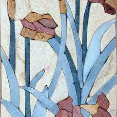 Autumn Garden - Stone Mosaic Art - Mesh Backing