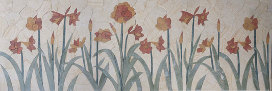 Mosaic Artwork - Petal Stones Flowers