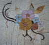 Mosaik-Wandkunst - bunter Blumenstrauß
