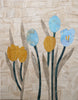 Arte del mosaico in pietra tulipano