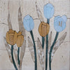 Arte em mosaico - flores de tulipa