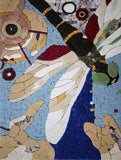 Arte em mosaico - cores de libélula