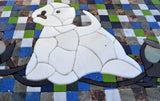 Kundenspezifische Mosaik-Kunst - weißer Terrier