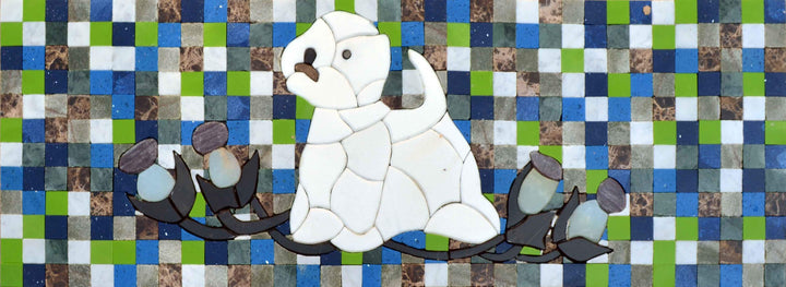 Benutzerdefinierte Mosaikkunst - Beagle-Illustration