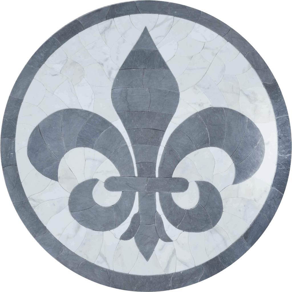 Medalhão Mosaico - Flor de Lis