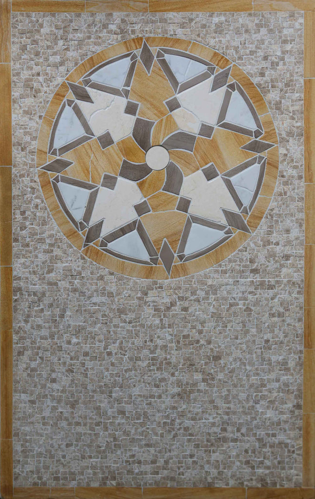 Cherise - arte em mosaico geométrico semelhante a madeira