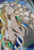 Arte em pedra em mosaico - sereia loira