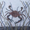 Caranguejo em mar profundo - arte em mosaico subaquático