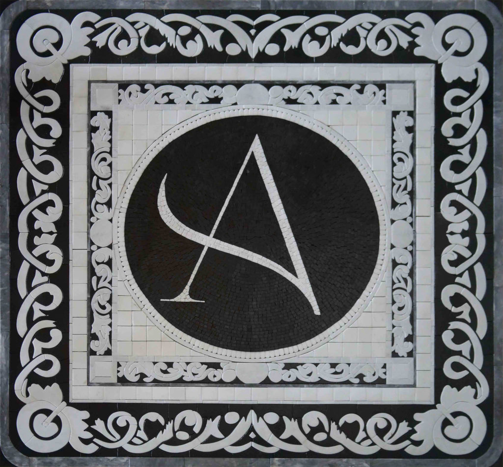 Signo de mosaico de la letra A