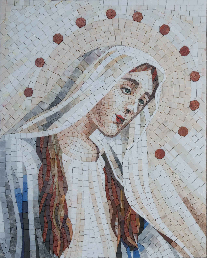 Icona del mosaico della Divina Madre Maria