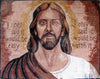 Peinture murale en mosaïque de marbre de Jésus-Christ