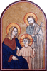 La mosaïque de pierre de la Sainte Famille