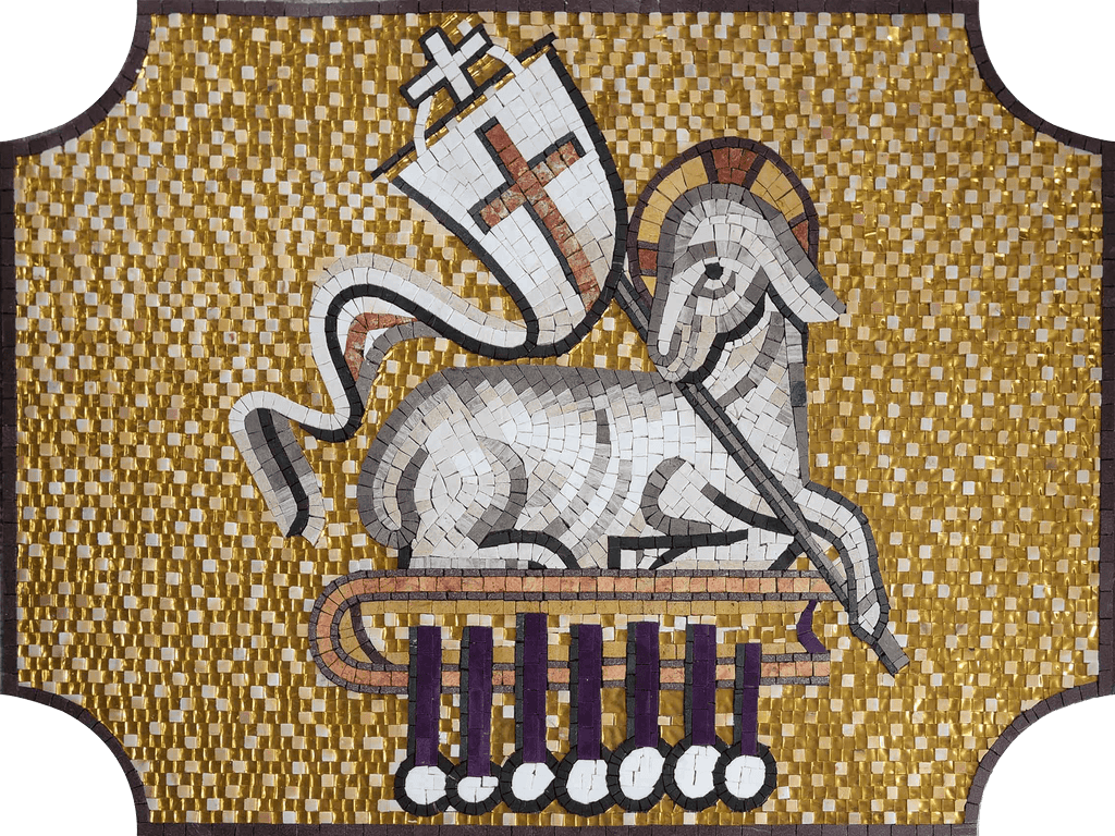 Mosaic Religious Art - Jesus the Lamb of God