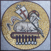 Mural Mosaico Religioso - Cordeiro de Deus | Religiosos | mosaico