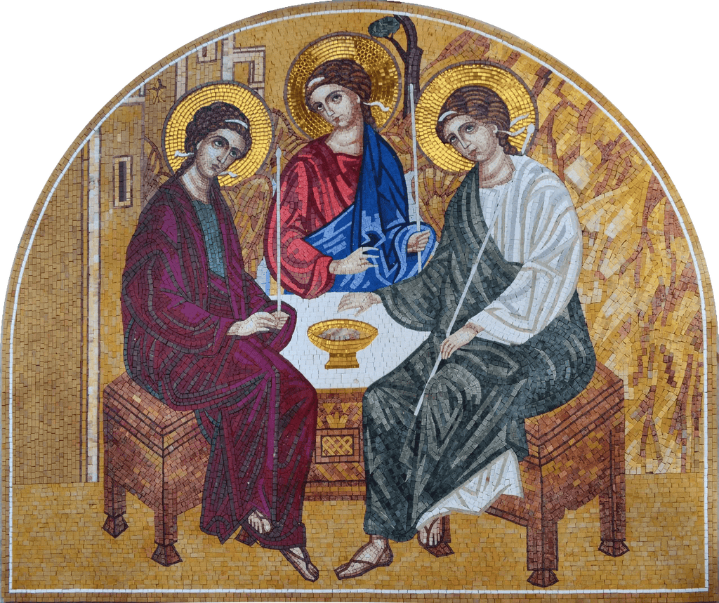 Modern Mosaic Icon - The Holy Trinity