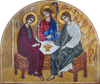 Icono de mosaico moderno - La Santísima Trinidad