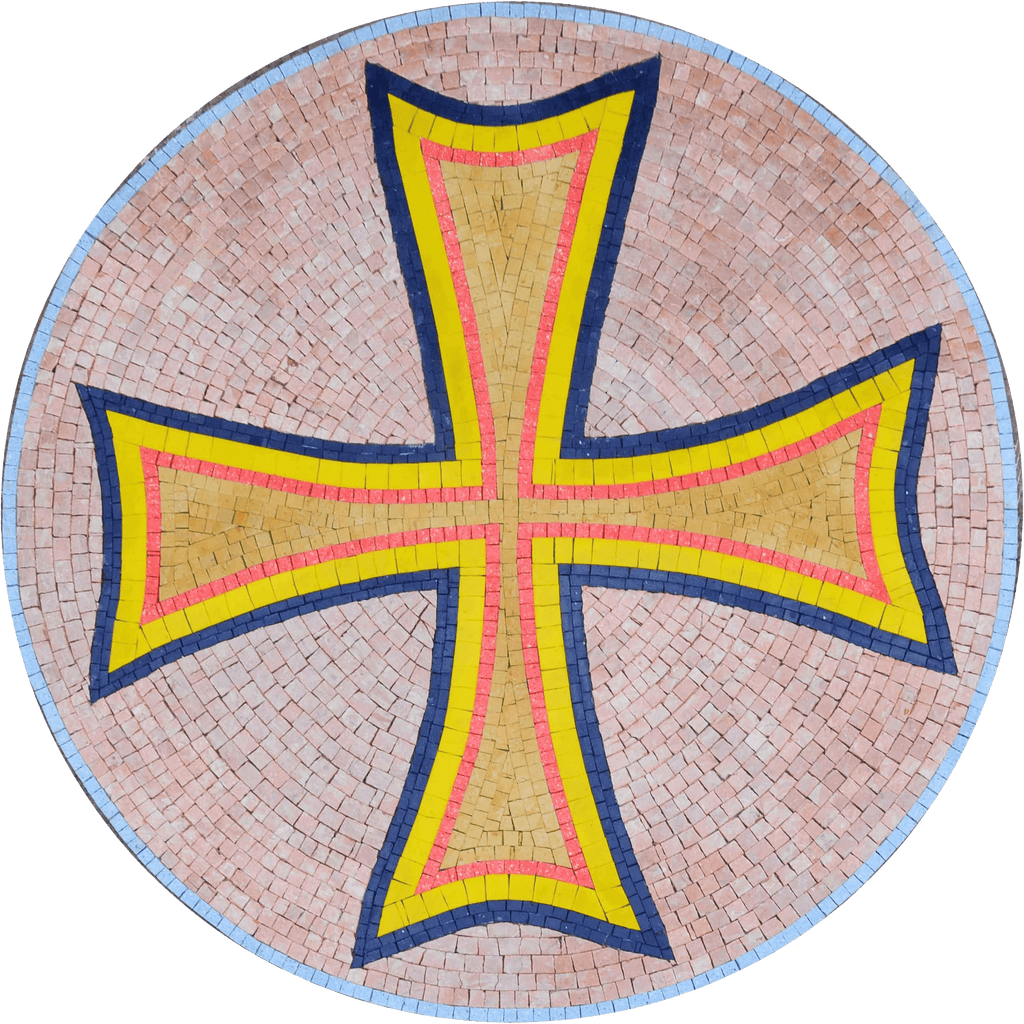 Médaillon Mosaïque - Croix pattée