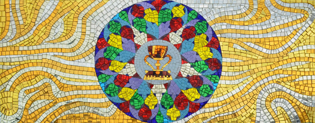 Glass Mosaic Mural - The Holy Grail
