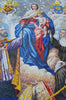Mosaic Art - Mother of Consolation with St Austin, St. Monica and Holy spirt