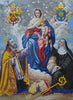 Mosaic Art - Mother of Consolation with St Austin, St. Monica and Holy spirt