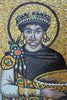 Retrato em mosaico de Justiniano - Império Bizantino