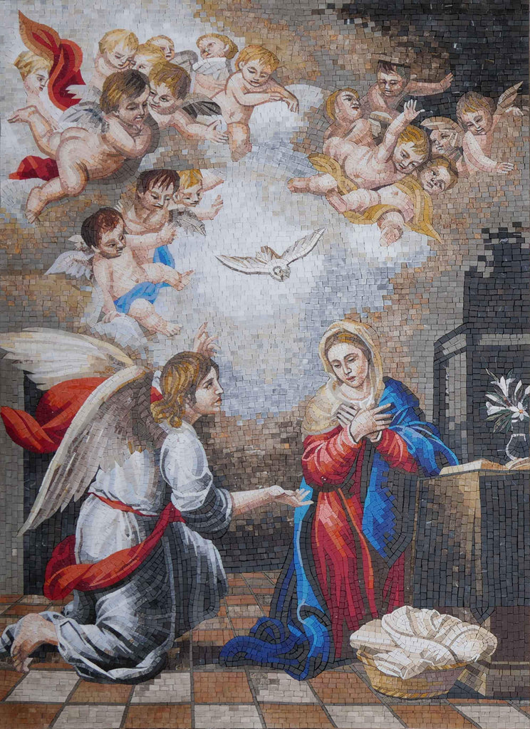 Annunciation of Virgin Mary II - Mosaic Art Reproduction