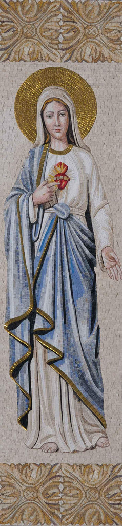 Vierge Marie et le Sacré-Cœur de Jésus - Art de la mosaïque