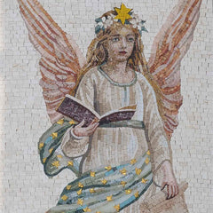 Geometric Figures - Sun Mosaic Angels Religious Art - 60cm x 200cm (24'' x 80'')" - Mesh Backing