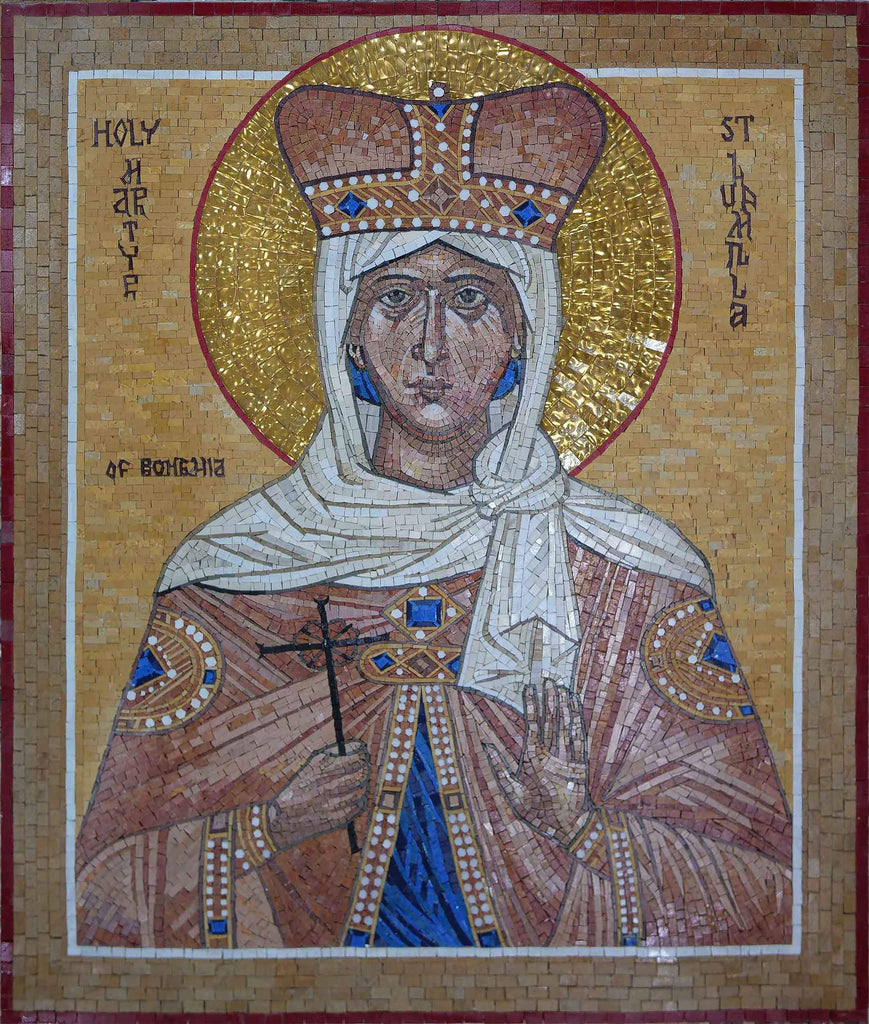 Santa Ludmila - Arte Mosaico Religioso