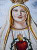 Santa María en blanco - Arte de pared de mosaico religioso