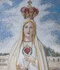 Heilige Santa Maria in Weiß – Religiöse Mosaik-Wandkunst